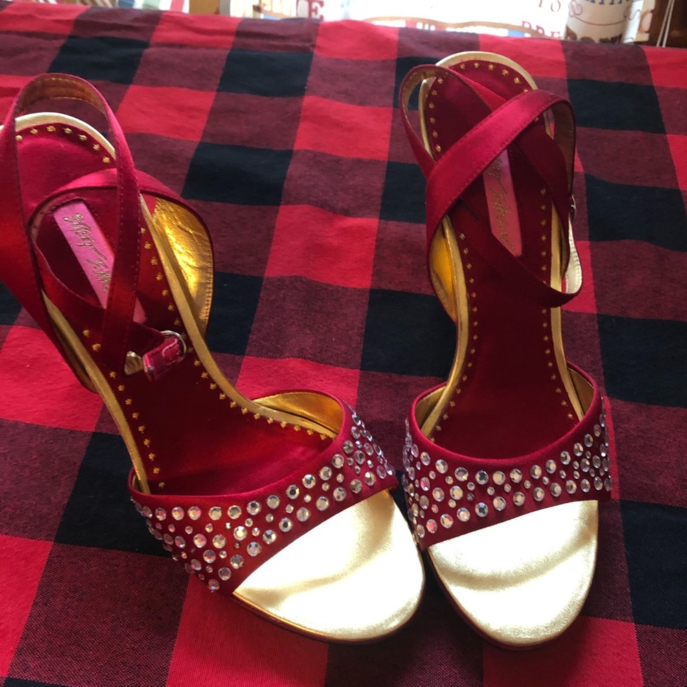 Betsey Johnson red heels